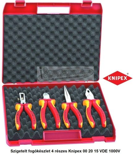 Knipex szigetelt fogókészlet 4 részes 002015 1000V VDE