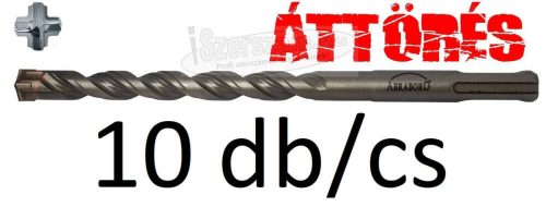ABRABORO SDS Plus betonfúró 4 élű FORTY 10x210/150mm ProfiPack 10db