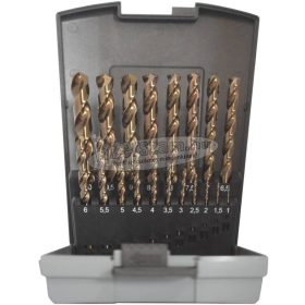 ABRABORO HSS-Co 19 részes fémfúró készlet D1,0-10,0x0,5mm