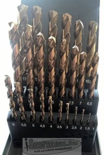 ABRABORO HSS-Co 25 részes fémfúró készlet D1,0-13,0x0,5mm