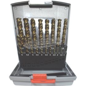 ABRABORO fémfúró készlet MULTISPEED HSS-GS 19 részes D1,0-10,0x0,5mm DIN 338