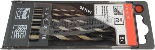 ABRABORO betonfúró Hengeres szárú készlet (4,5,6,8,10mm) 5 részes