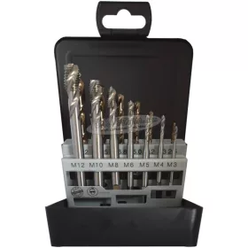 ABRABORO gépi menetfúró készlet M3-M12 HSS-Co Csavart S2