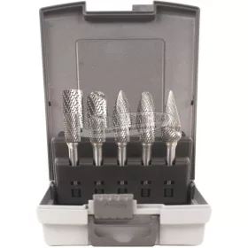 ABRABORO Keményfém turbómaró készlet, kereszt fogazással, műanyag dobozban No.3, szár: 6mm