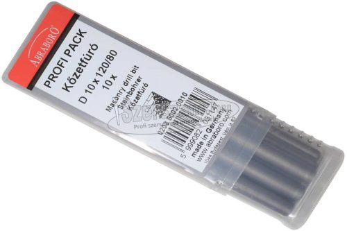 ABRABORO kőzetfúró Hengeres szárú 10x120/80mm ProfiPack 10db