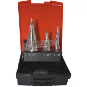   ABRABORO HSS-G köszörült lépcsős fúró készlet 3 részes