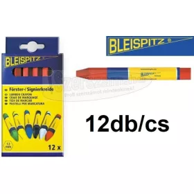 BLEISPITZ Jelölőkréta piros 12db/csomag No.0198 erdészeti