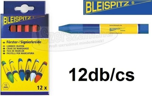 BLEISPITZ Jelölőkréta kék 12db/csomag No.0204 erdészeti