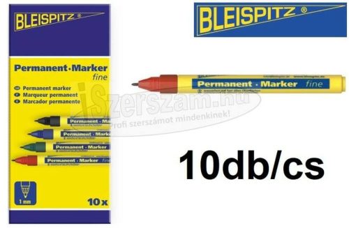 BLEISPITZ Jelölőfilc d1,0mm piros 10db/csomag No.0754