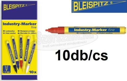 BLEISPITZ Ipari jelölőfilc d1,0-2,0mm piros festékes 10db/cs No.0914