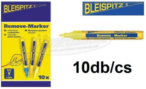 Letörölhető jelölőfilc festékes d4,0mm sárga 10db/csomag BLEISPITZ No.1065