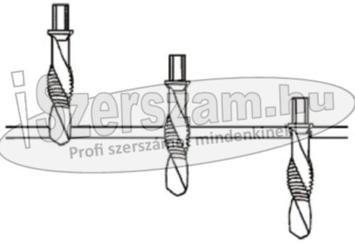 BOHRCRAFT metrikus, kombinált gépi menetfúró készlet M3-M10 HSS-G 7 részes
