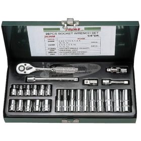 HANS 1/4˝ dugókulcs készlet 26 részes 4-13mm Cr-V DURA 2626M