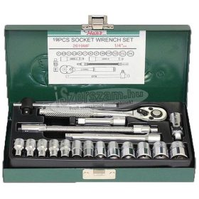 HANS 1/4˝ dugókulcs készlet 19 részes 4-14 mm 2619MF