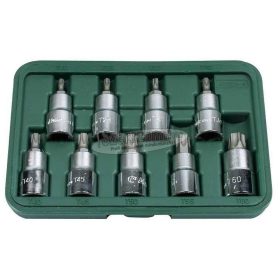 HANS 1/2˝ TORX bit-dugókulcsfej készlet 9r. T20-T60 46024-9