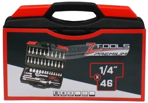 Z-TOOLS 1/4˝ dugókulcs készlet, bit készlet 46 részes