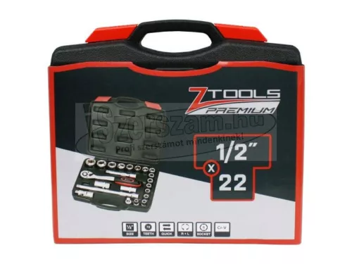 Z-TOOLS 1/2˝ dugókulcs készlet 22 részes 10-32 mm