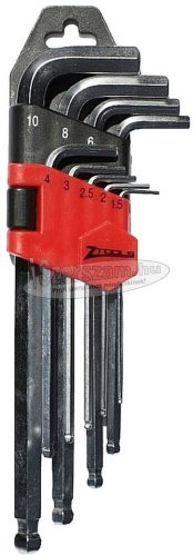 Z-TOOLS imbuszkulcs készlet gömbvégű hosszú 9r. SW1,5-10