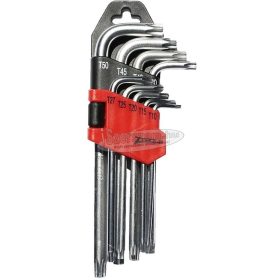   Z-TOOLS furatos TORX kulcskészlet hosszú 9 részes TH10-TH50