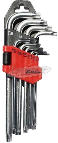 Z-TOOLS furatos TORX kulcskészlet hosszú 9 részes TH10-TH50