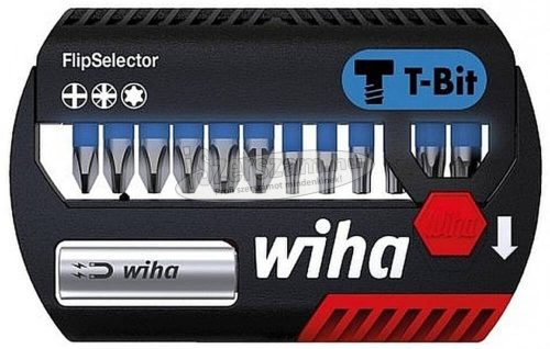 WIHA T-bit készlet 13 részes PH+PZ2+TX FlipSelector 25mm 1/4" C6,3 41824