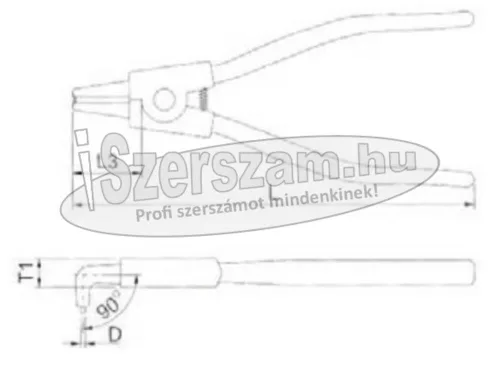 HANS seegergyűrű fogó 130mm külső hajlított 3-10mm 1857-51