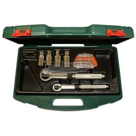   HANS Csavareltávolító, anyavágó, tő és törtcsavar kiszedő készlet 11 részes TTK-14 kofferben