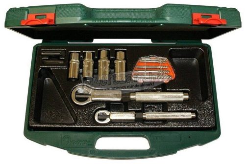 HANS Csavareltávolító, anyavágó, tő és törtcsavar kiszedő készlet 11 részes TTK-14 kofferben