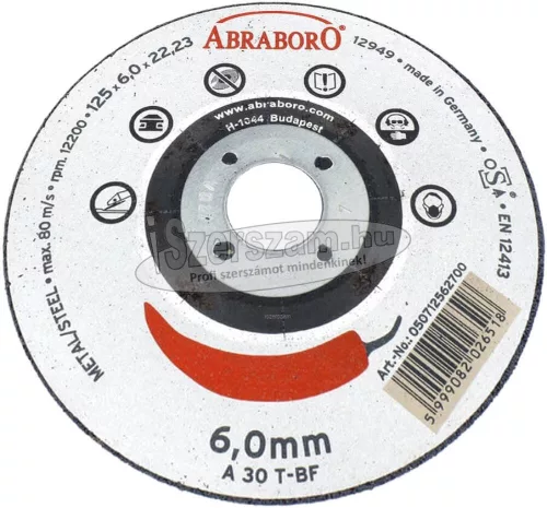 ABRABORO Chili fémtisztító korong ø115mm x 6mm x 22mm
