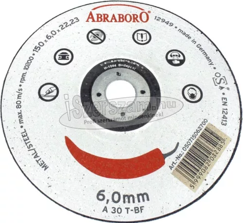 ABRABORO Chili fémtisztító korong ø115mm x 6mm x 22mm