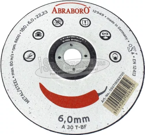 ABRABORO Chili fémtisztító korong ø115mm x 6mm x 22mm