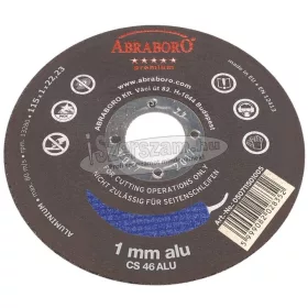 ABRABORO Alumínium Vágókorong 125x1,0x22,2mm CHILI ALU BLACK