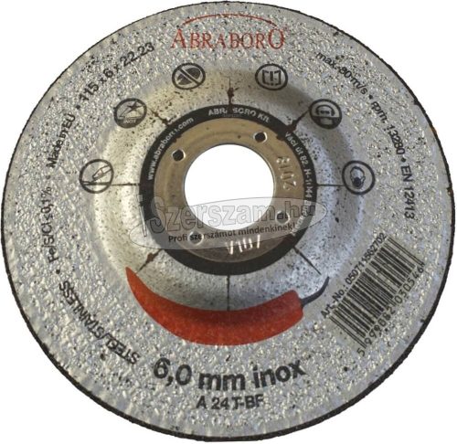 ABRABORO INOX fémtisztító korong CHILI 125x6x22,23mm