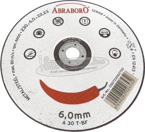 ABRABORO Chili fémtisztító korong 230x6x22,23mm acélhoz