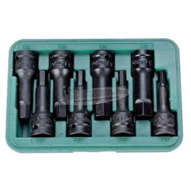 HANS Gépi imbusz dugókulcsfej készlet 1/2˝ SW6-SW19 8 részes 846016-8M