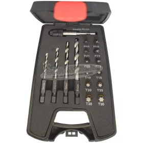   ABRABORO Bit és fafúró készlet mágneses bitszárral 17 részes