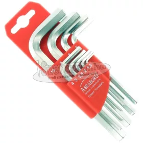 ABRABORO IMBUSZ L-kulcs készlet 9- részes rövid 1,5-10mm