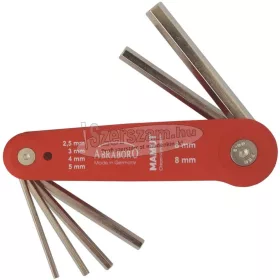 ABRABORO MAMMUT IMBUSZ készlet összecsukható 6 részes 2,5-8mm