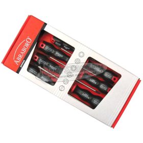   ABRABORO Csavarhúzó készlet SL+PH+PZ 7 részes T1 Black line