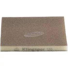   KLINGSPOR Csiszolószivacs SW 501 Alumínium-oxid 123x96x12,5 mm k220 lágy (rugalmas, 2 oldalon szemcsés) 125282