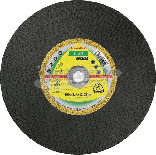 KLINGSPOR Vágókorong C 24 EXTRA 300x3,5x20 mm egyenes kő/beton Kronenflex 288223