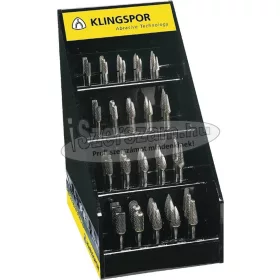   KLINGSPOR Keményfém turbomaró készlet HF 100 Keresztfogazás marócsap 40 részes 6 mm 300627