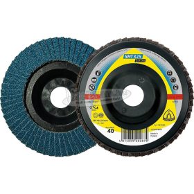   KLINGSPOR Lamellás csiszolótányér SMT 325 EXTRA 115-125x22,23 mm k40-k80 zirkonkorund kúpos,12°/egyenes