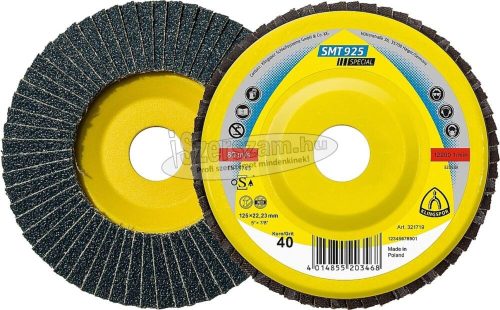 KLINGSPOR Lamellás csiszolótányér SMT 925 SPECIAL 115x22,23 mm k60 kúpos 321715