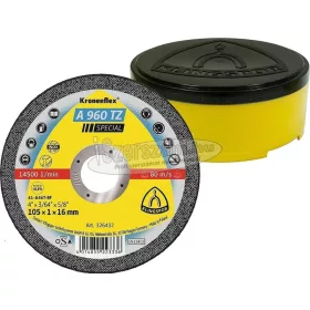   KLINGSPOR Vágókorong A 960 TZ SPECIAL 125x1x22,23 mm egyenes INOX Kronenflex 322181