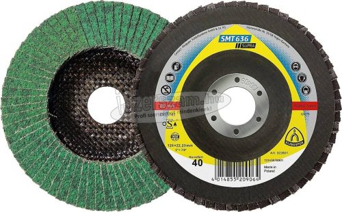 KLINGSPOR Lamellás csiszolótányér SMT 636 SUPRA Multi kötés 115x22,23 mm k40 kúpos 322826