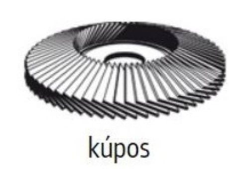 KLINGSPOR Lamellás csiszolótányér SMT 636 SUPRA 115-180x22,23 mm k40-k80 zirkonkorund multi-kötőanyaggal kúpos,6°