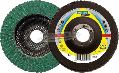 KLINGSPOR Lamellás csiszolótányér SMT 996 SPECIAL Multi kötés Kerámia 115x22,23 mm k40 kúpos 322849