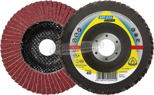 KLINGSPOR Lamellás csiszolótányér SMT 924 SPECIAL Kerámia 115x22,23 mm k60 kúpos 322863