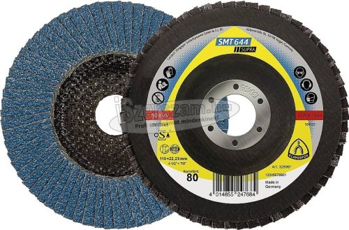 KLINGSPOR Lamellás csiszolótányér SMT 644 SUPRA 125x22,23 mm k80 kúpos 330007